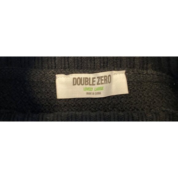 Double Zero Black Mock Neck Knit Turtleneck Sweater Size Large - Picture 6 of 8
